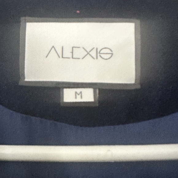 Alexis Pamina Sequin Belted Long Sleeve Romper in Navy Blue Size Medium - Picture 8 of 8